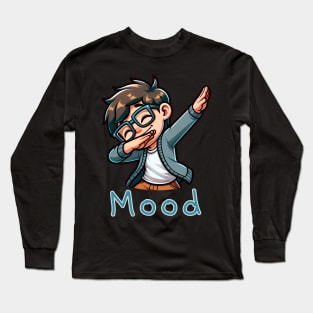 Mood Happy Cute Young Guy Dabbing Long Sleeve T-Shirt